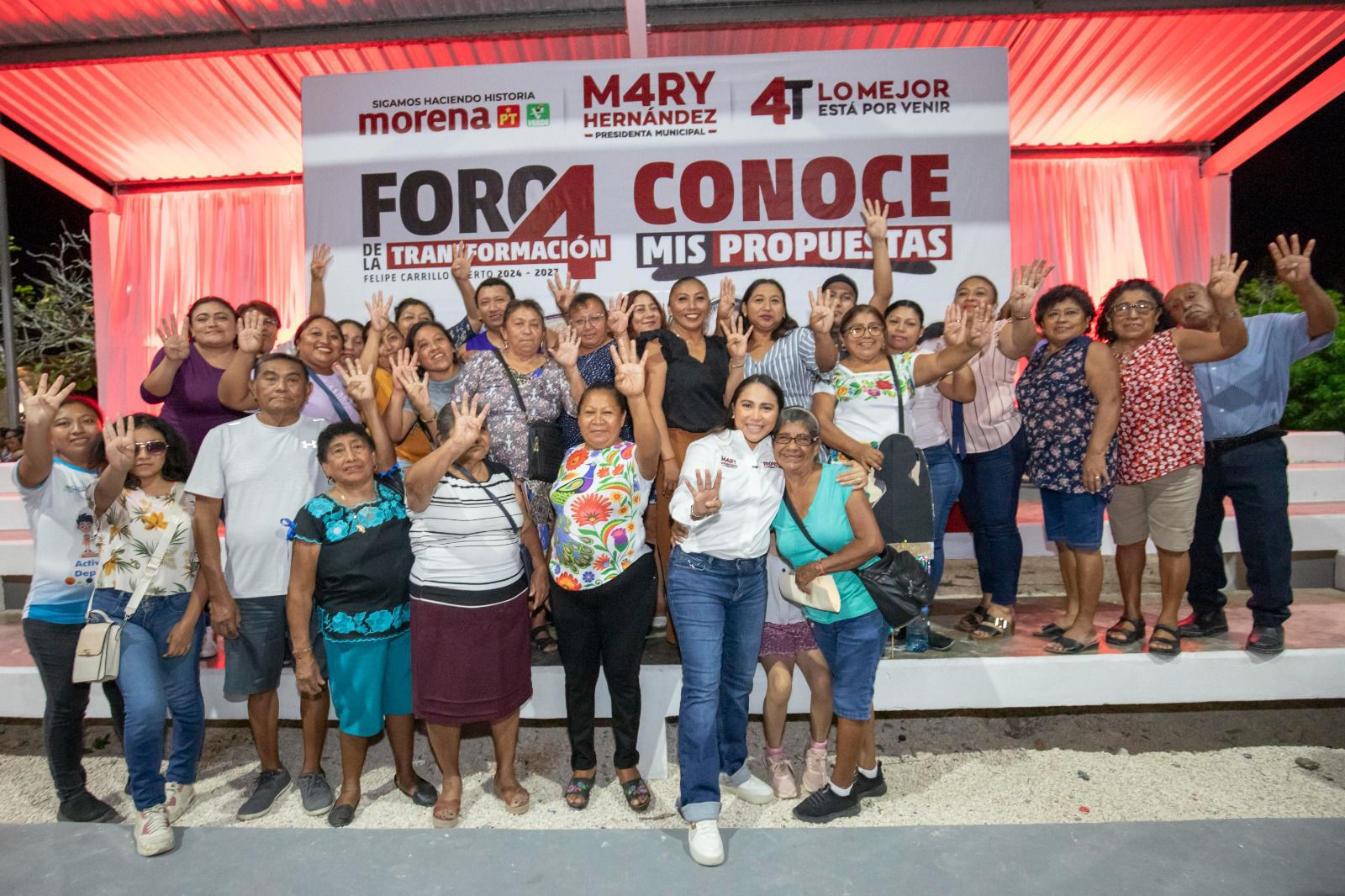 Mary Hernández presenta propuestas en Felipe Carrillo Puerto