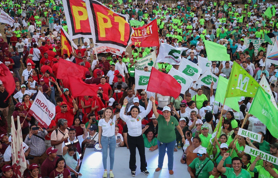 Espectacular cierre de campaña de Blanca Merari en Puerto Morelos