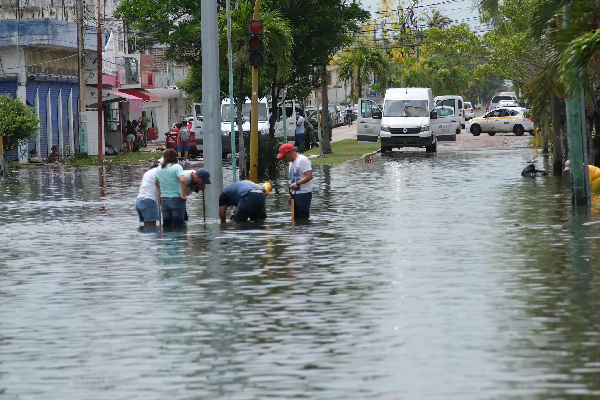 En una hora cayó más de lo que cae en un mes de lluvia en Chetumal; seguirán los aguaceros