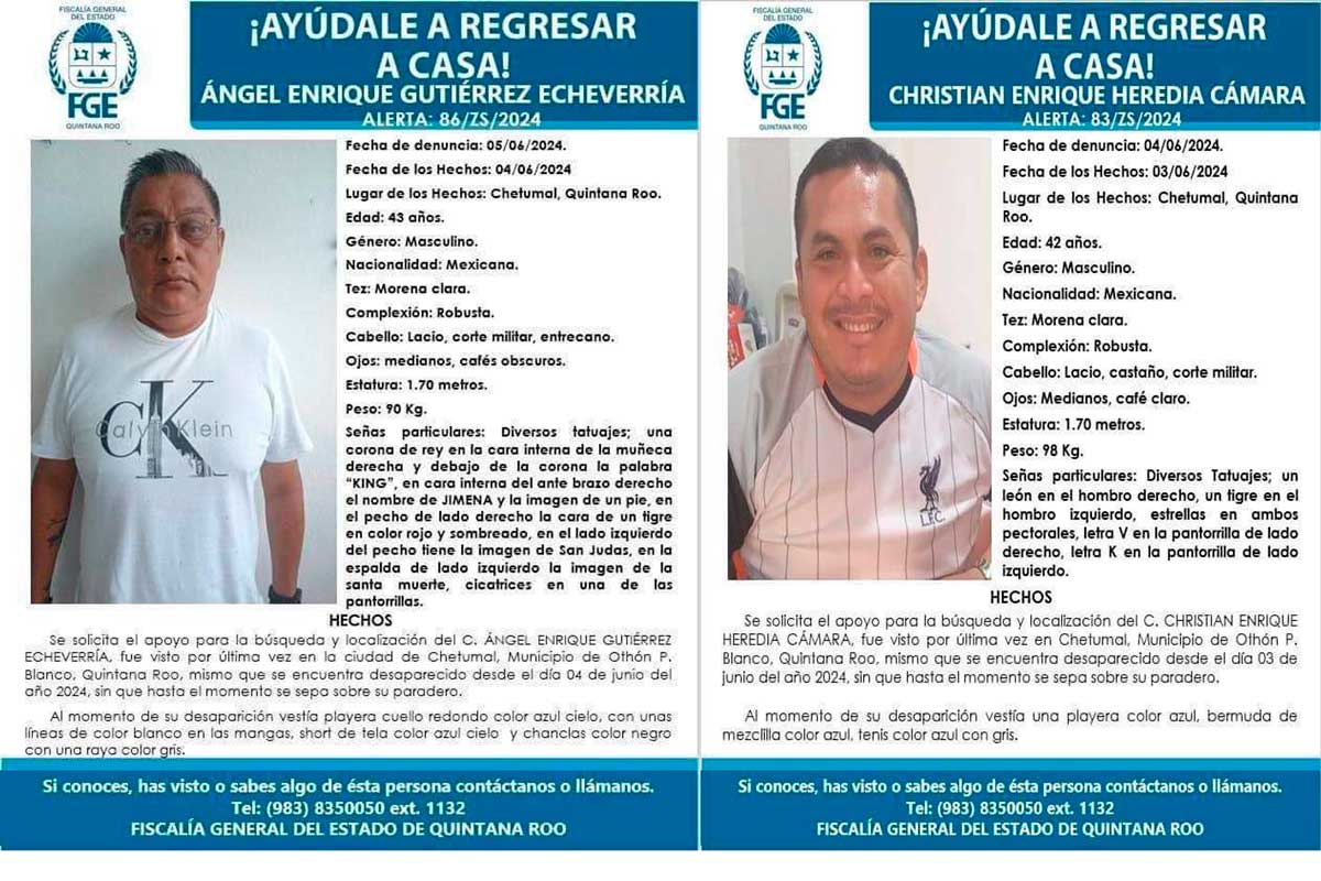 Hallan a los dos policías reportados como desaparecidos en Chetumal; uno de ellos sin vida