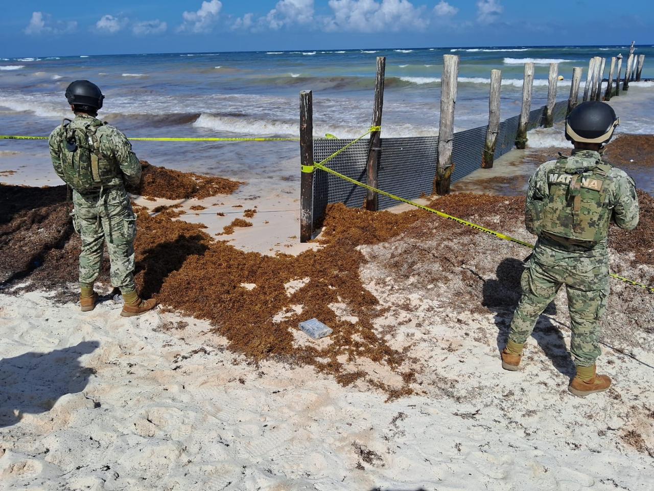 Marina asegura drogas en inmediaciones de la Playa Kantenah, en Solidaridad