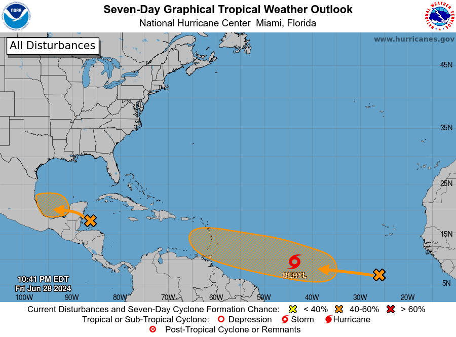 Beryl ya es Tormenta Tropical