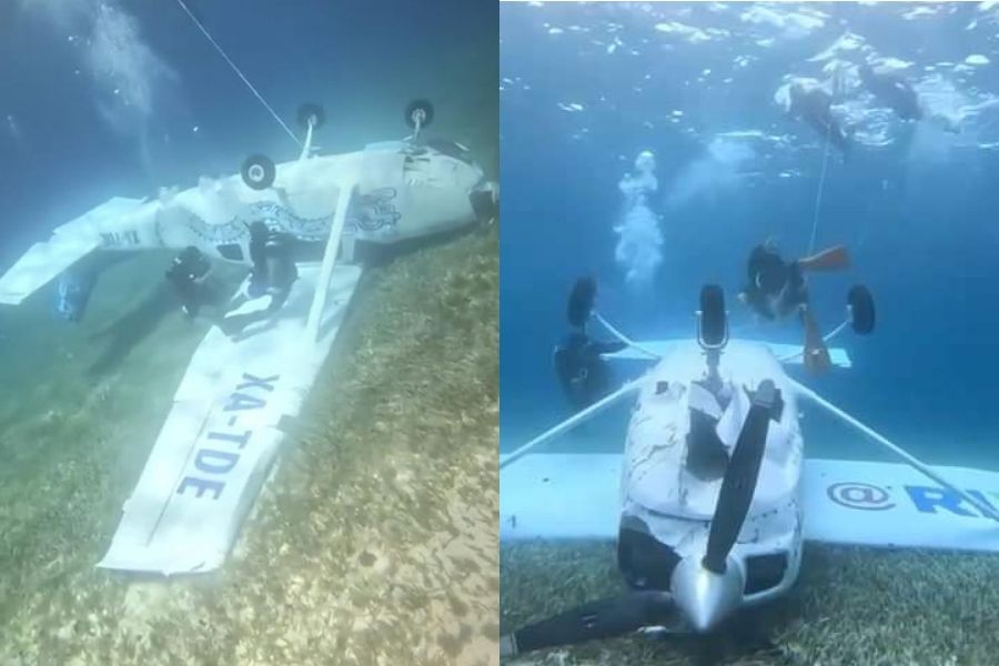 Se desploma avioneta proveniente de Playa de Carmen en Cozumel