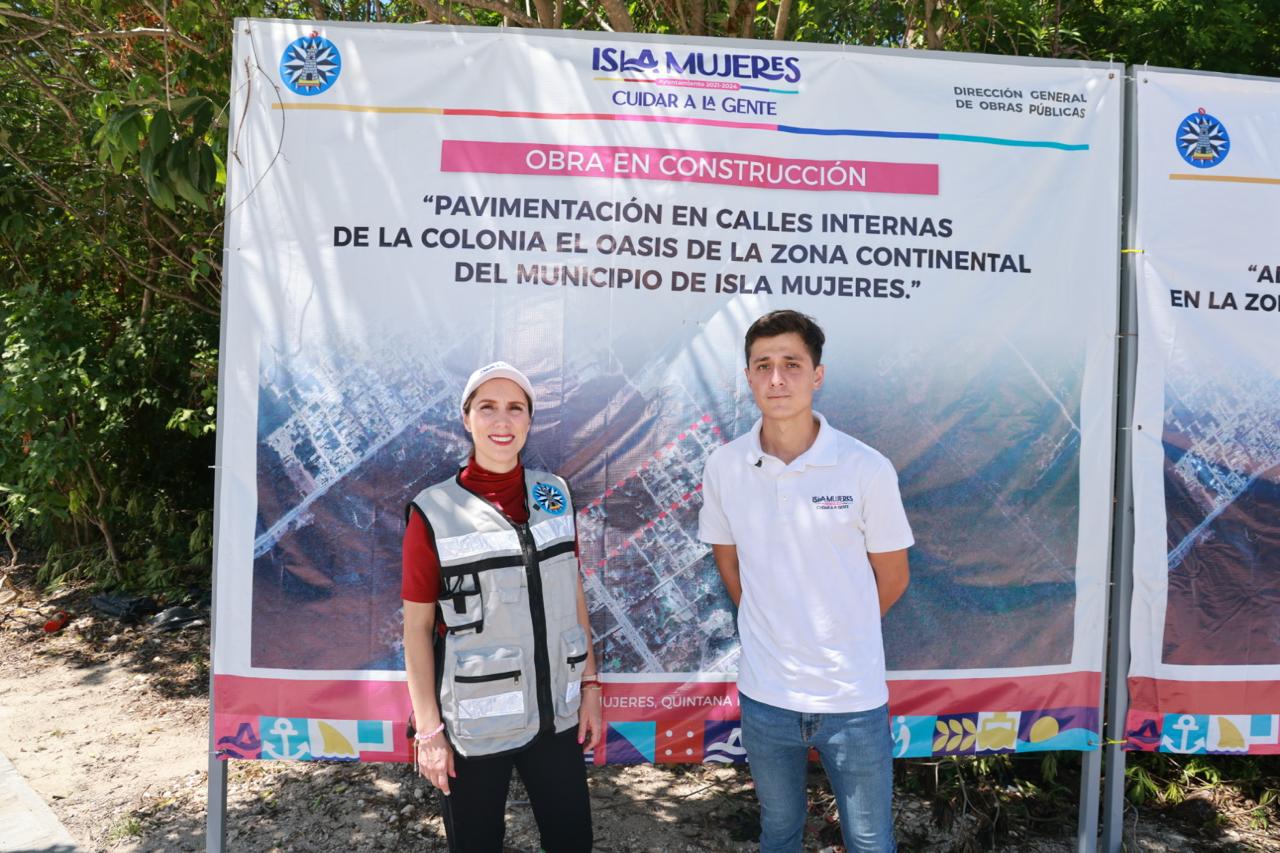 Atenea Gómez transforma la colonia Oasis en Ciudad Mujeres con obras de pavimentación