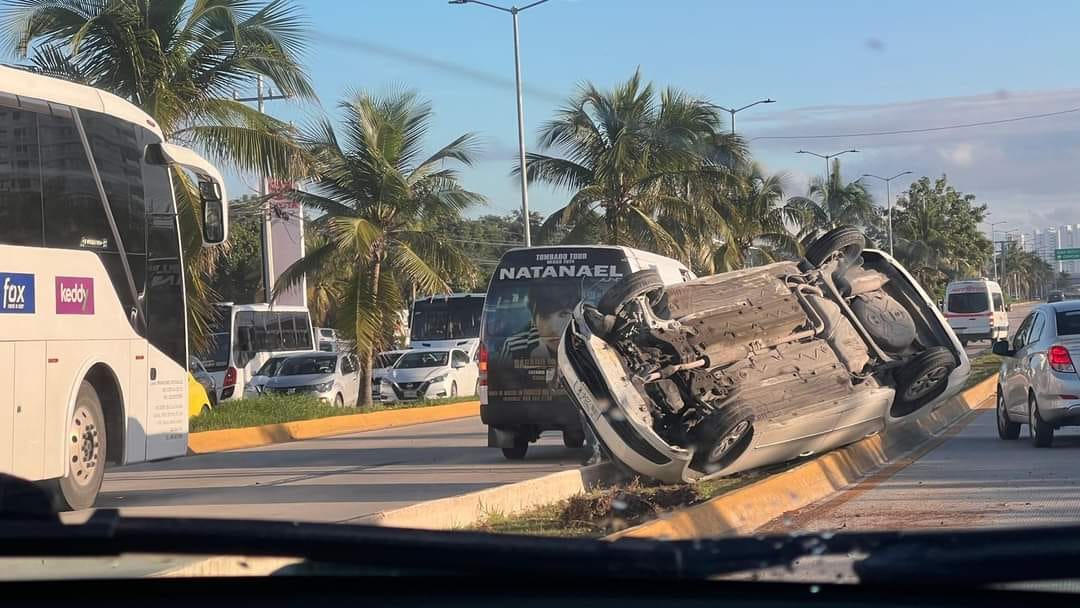 Dos accidentes viales se registraron esta mañana en Cancún