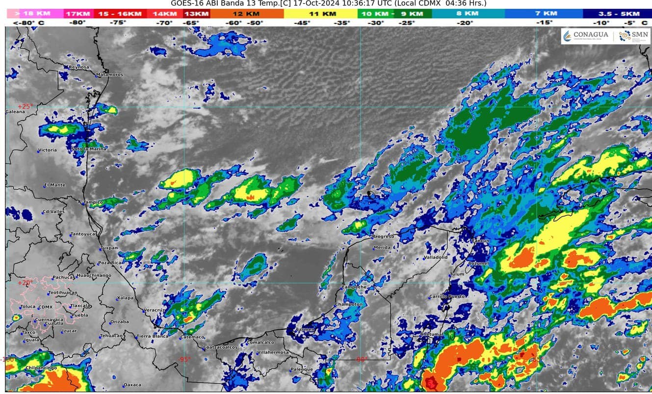 Continuarán las lluvias en todo el estado de Quintana Roo