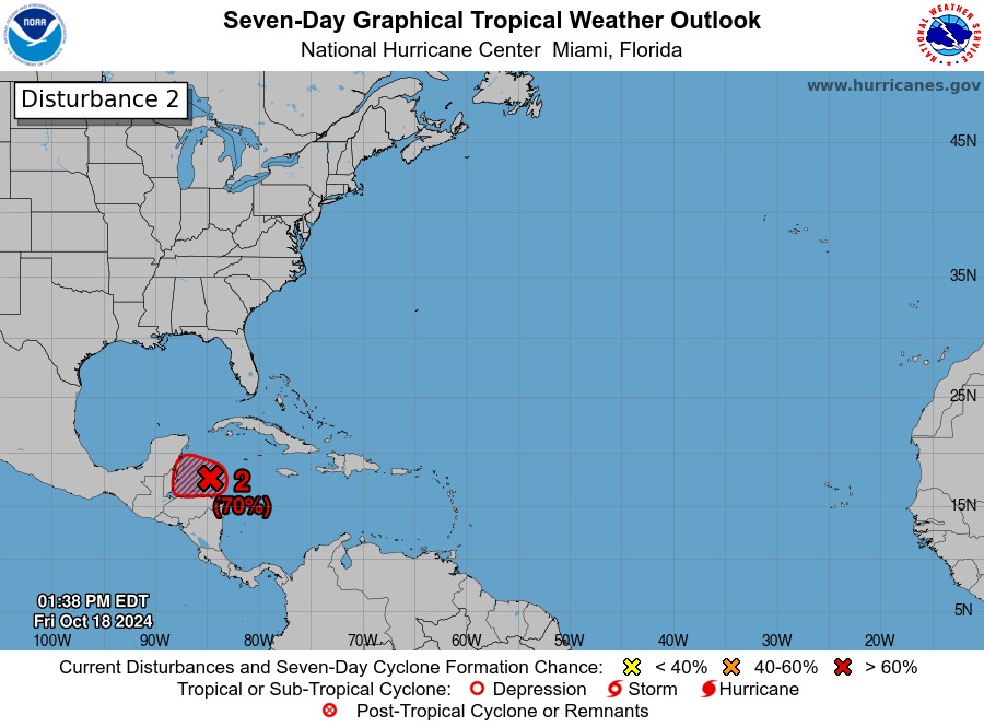 Advierten por posible depresión tropical frente a Quintana Roo