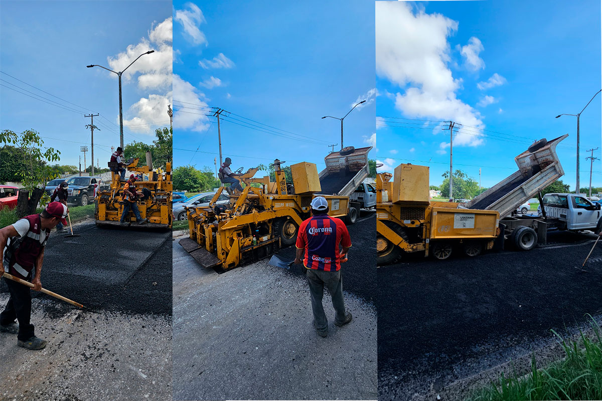 Avanza acciones de bacheo en Chetumal: Mara Lezama