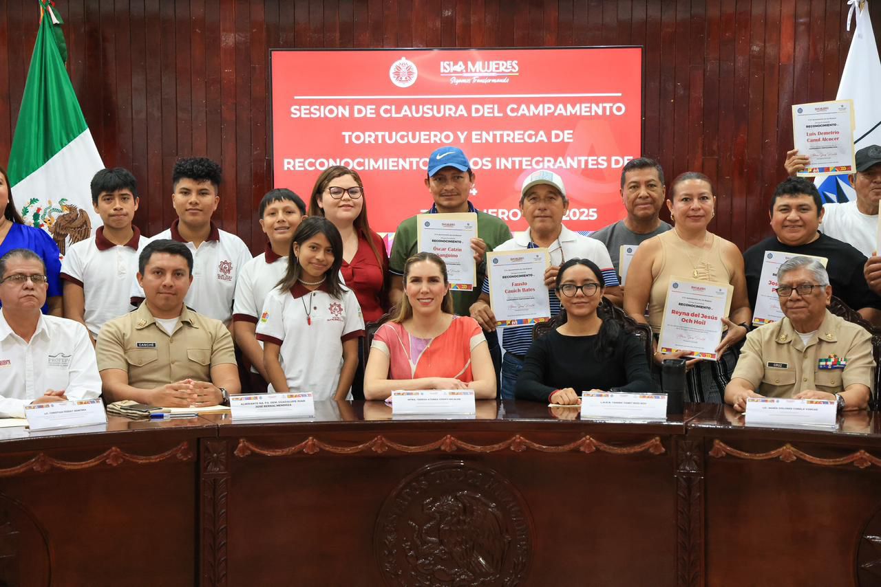 Atenea Gómez Ricalde encabeza Clausura de la Temporada 2024 del Campamento Tortuguero en Isla Mujeres