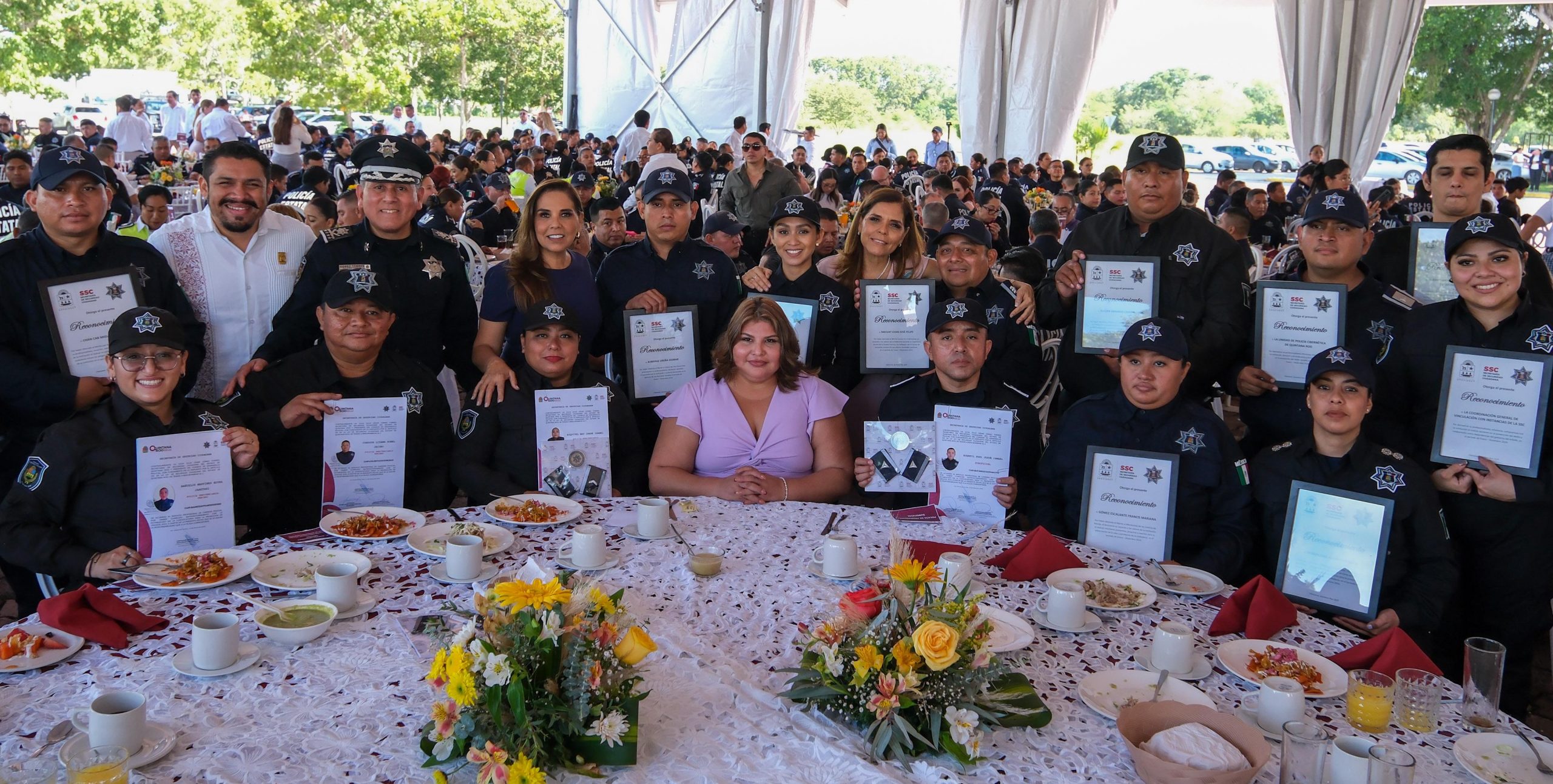 Reconoce Mara Lezama mérito policial y refuerza compromiso por la seguridad en Quintana Roo