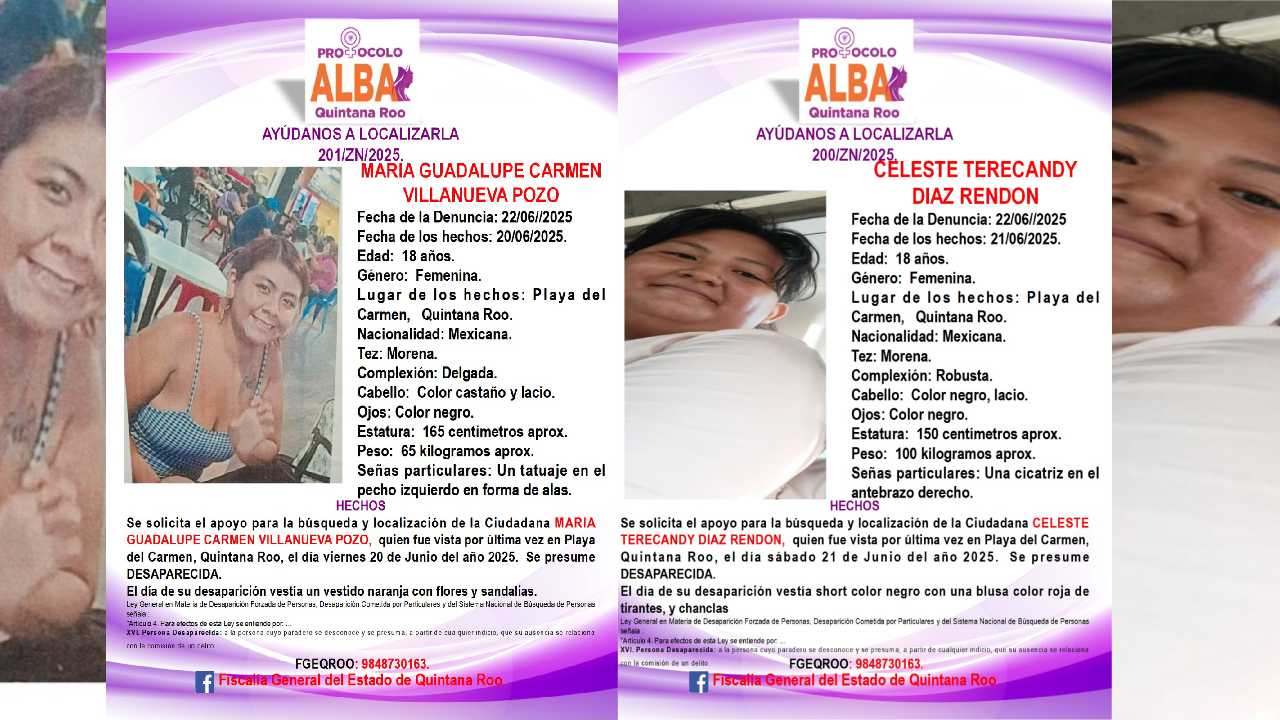 Alerta en Playa del Carmen por la desaparición de dos jóvenes en menos de 24 horas